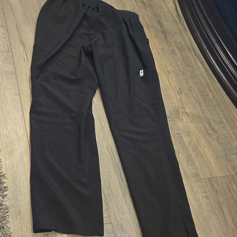 Womens Scrubstar Black Pants Medium Pettite - Picture 6 of 6